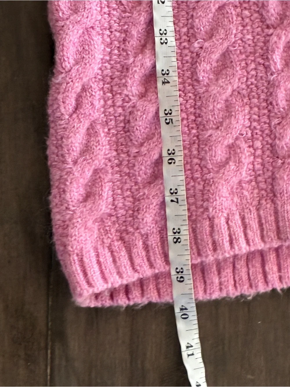 Free People Sweetheart Cable Knit Cowl-Neck Sweater Dress in Pink - Size Medium